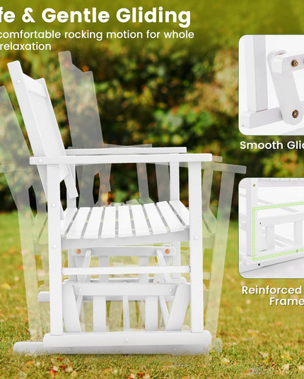 Giantex Outdoor Glider Bench Chair - 2 Person Loveseat