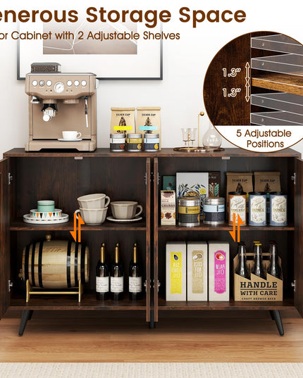 Giantex Buffet Sideboard with 5 Position Adjustable Shelves