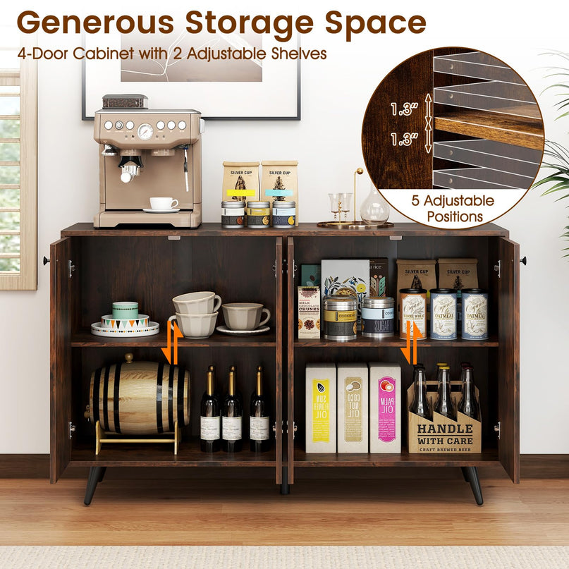 Giantex Buffet Sideboard with 5 Position Adjustable Shelves