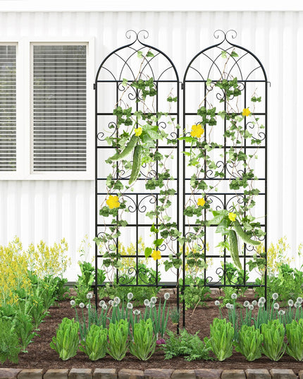 Giantex 71"x20" Metal Garden Trellis for Outdoor Climbing Plants(2/4 Packs)