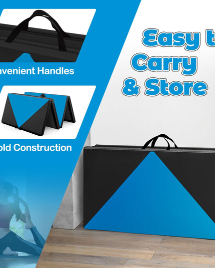 Giantex 4'x8'x2 Gymnastics Mat, Folding Anti-Tear Gymnastics Panel Mats