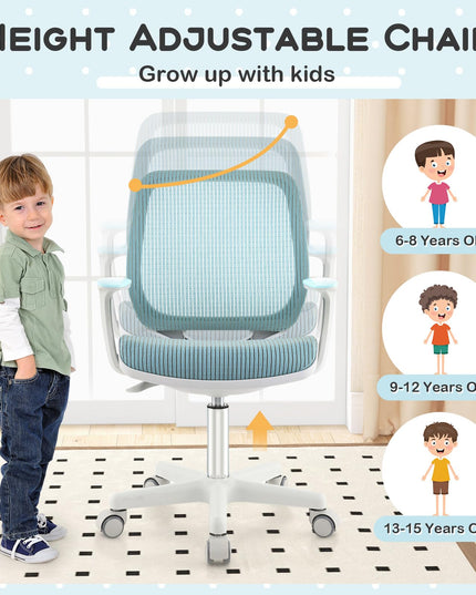 Giantex Kids Desk Chair, Children Armrest Computer Chair with Sit-Lock Wheels