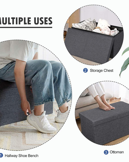 Giantex Folding Storage Ottoman 30 Inches W/ Lift Top