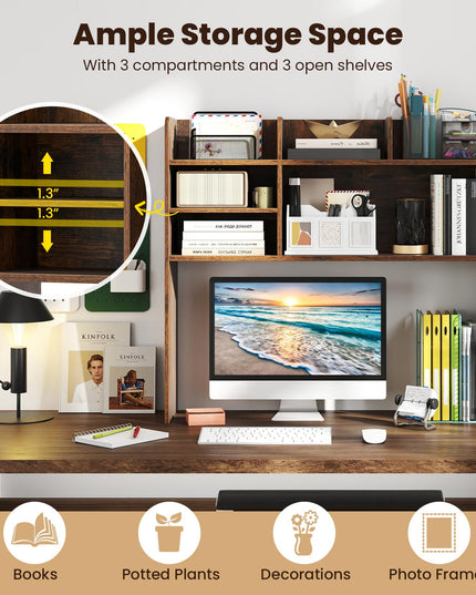 Giantex Desktop Bookshelf for Home Office