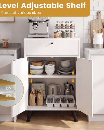 Giantex Kitchen Buffet Cabinet with 1 Drawer 2 Doors & Adjustable Shelf