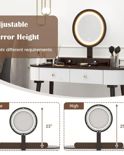 CHARMAID Makeup Vanity Desk with Lights