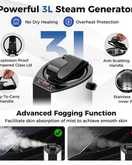 Giantex Portable Steam Sauna, Full Body Sauna Box with 3L Steam Generator, Remote Control
