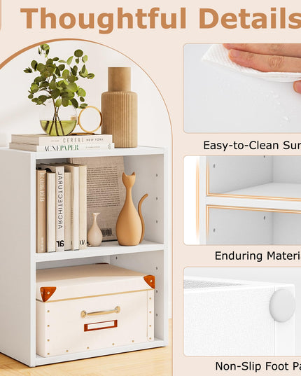 Giantex 3 Tier Bookshelf with Open Cubes for Living Room