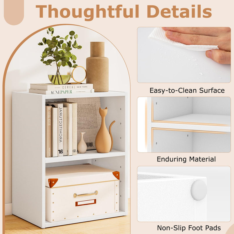 Giantex 3 Tier Bookshelf with Open Cubes for Living Room