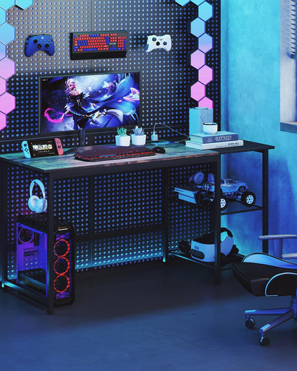 Giantex 59 Inch Computer Desk with Charging Station Study Writing Desk
