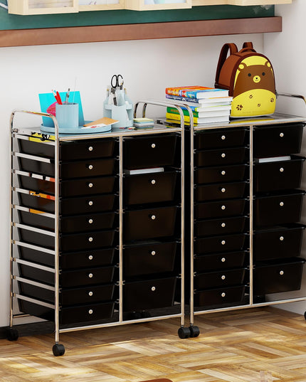 Giantex 15 Drawer Rolling Cart with Drawers for Tools