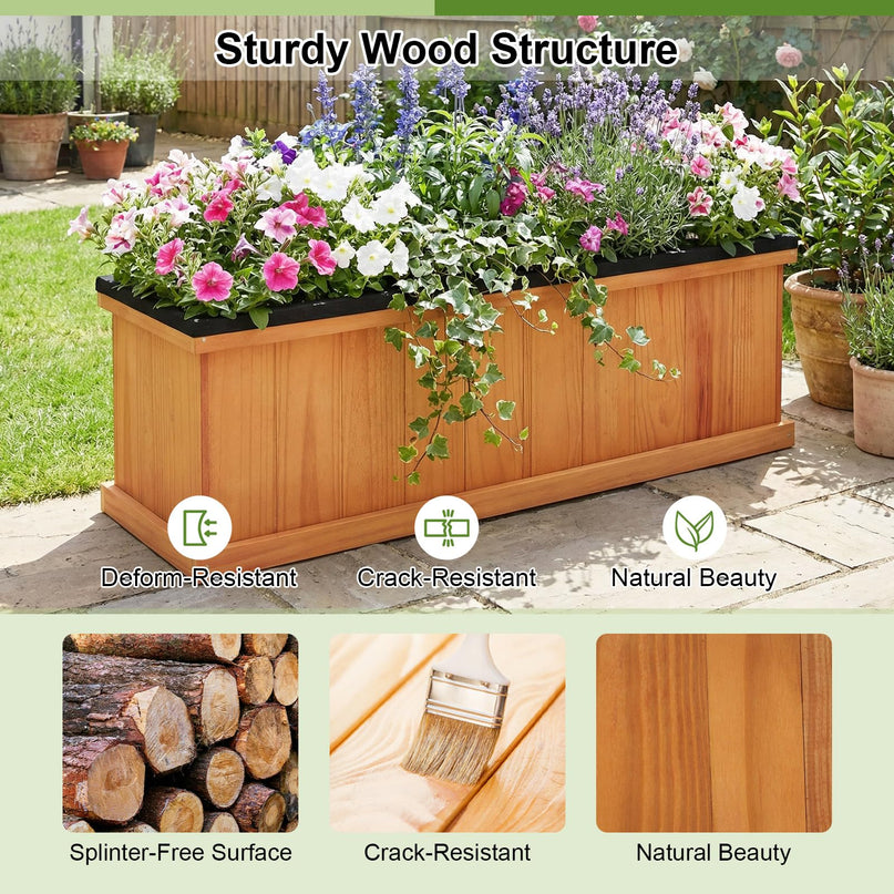 Giantex Outdoor Raised Garden Bed Set of 1/2 (40” x 13” x 12” )