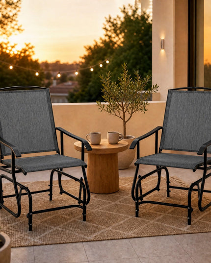 GIANTEX Patio Gliding Chair w/Metal Frame (1/2)