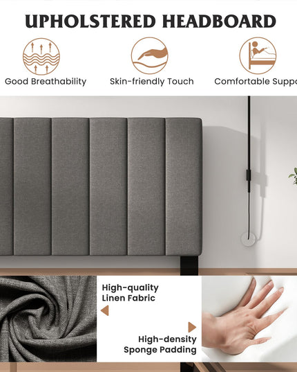 Giantex Queen Size Platform Bed Frame