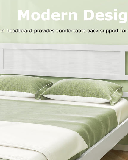 Giantex Wood Full Size Bed Frame with Headboard