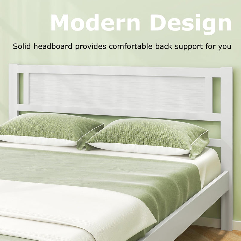 Giantex Wood Full Size Bed Frame with Headboard