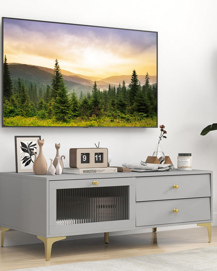 Giantex TV Stand for TVs up to 55”, Entertainment Center with Storage Drawers