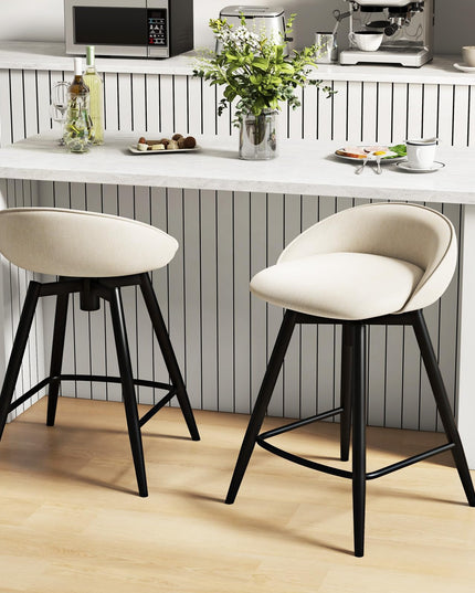 Giantex Swivel Bar Stools Set with Footrest for Kitchen Island