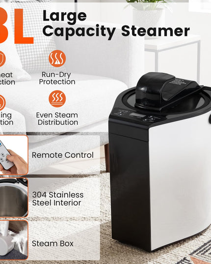 Giantex 3L Portable Steam Sauna Fast-Heat Large Pentagon Sauna Box