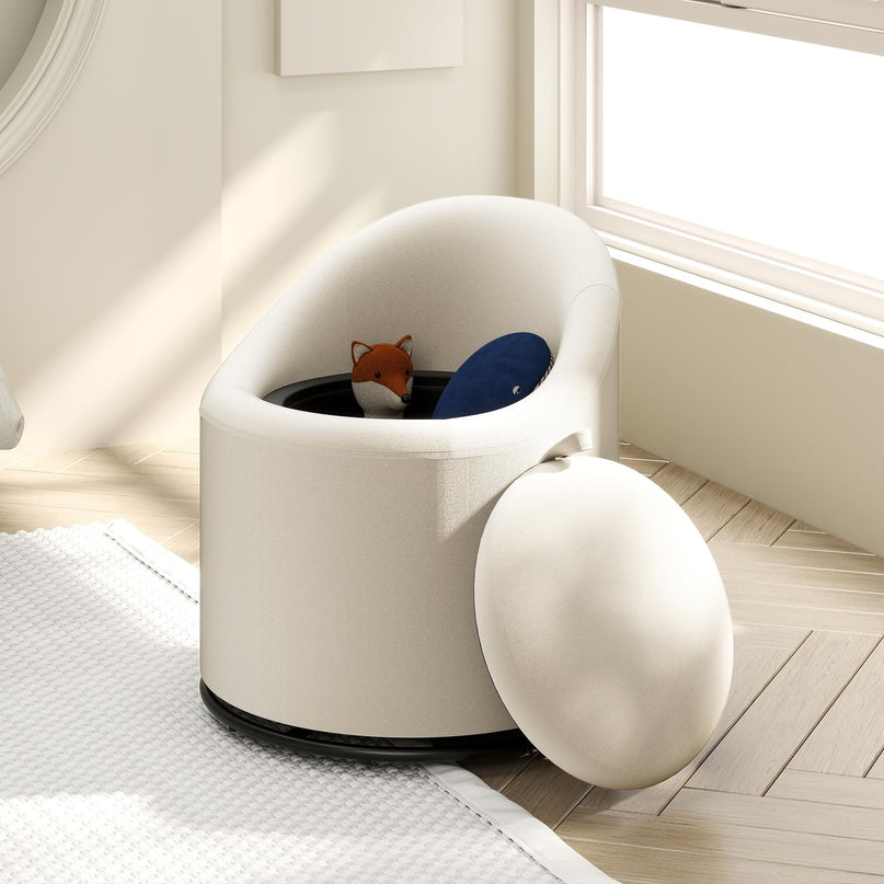 Giantex Swivel Accent Chair with Storage for Bedroom