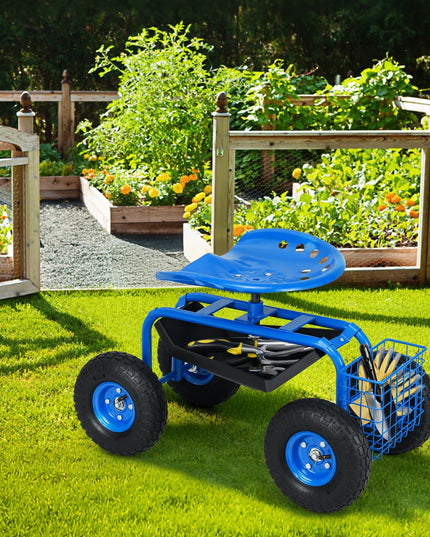 Giantex Garden Cart Rolling Tray Gardening Planting with Work Seat