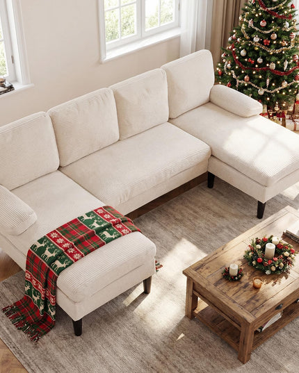 Giantex Sectional Couch for Living Room | U-Shaped Sofa with Double Chaise