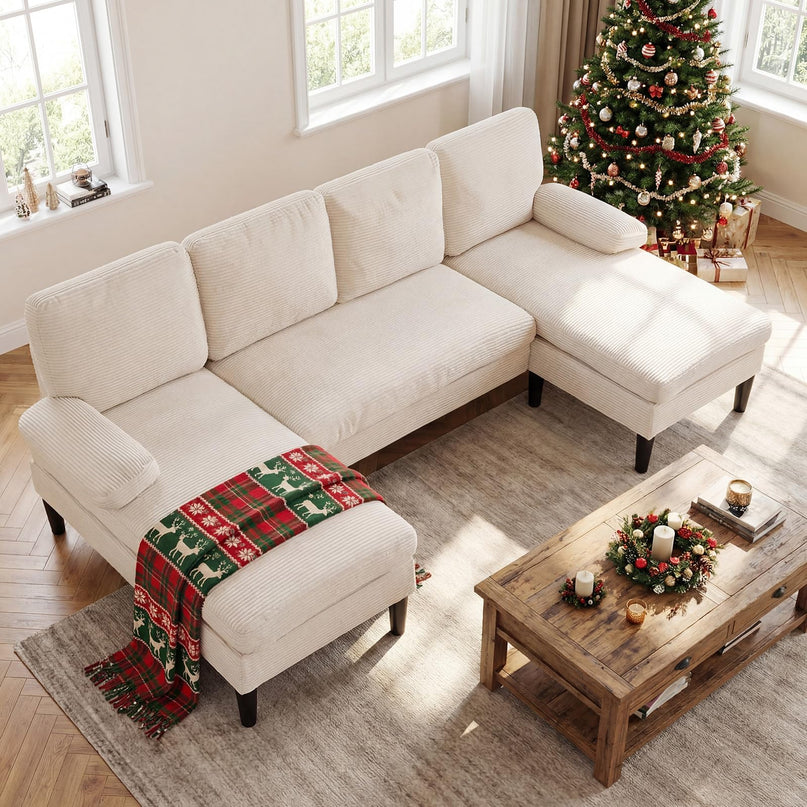 Giantex Sectional Couch for Living Room | U-Shaped Sofa with Double Chaise