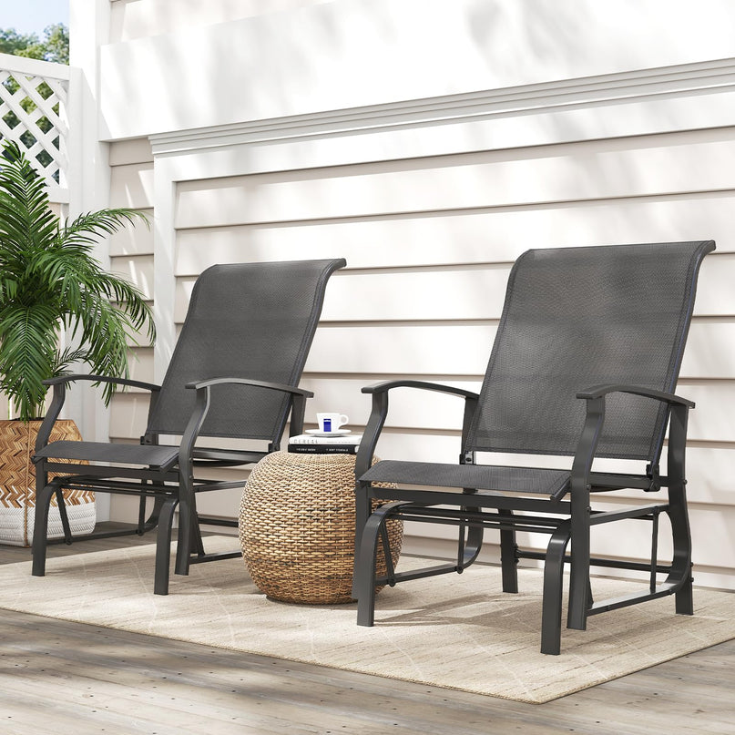 Giantex 2/4 Pack Outdoor Glider Rocking Chairs for Porch