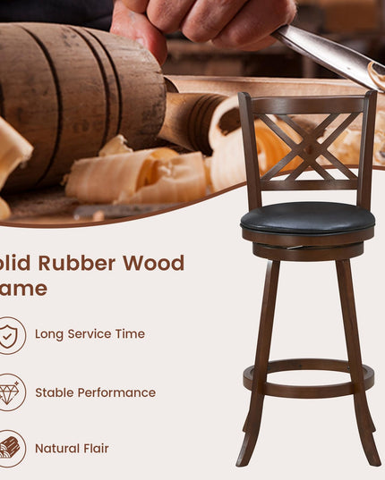 360° Swivel Barstools Set of 2 - Giantex