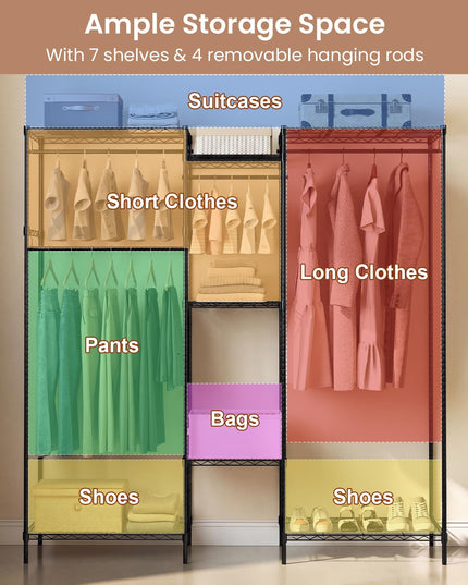 Armoire portable convertible Giantex pour vêtements