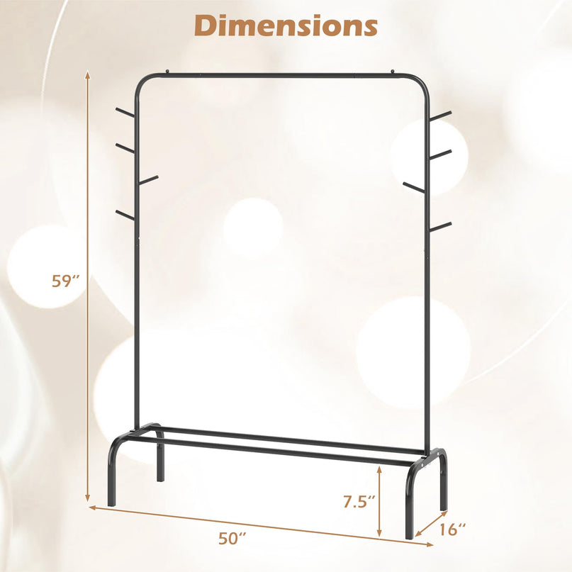 Giantex Garment Clothing Rack 50 Inch Wide Freestanding Clothes Rack