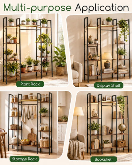GIANTEX 10-Tier Plant Stand with LED Lights for Living Room