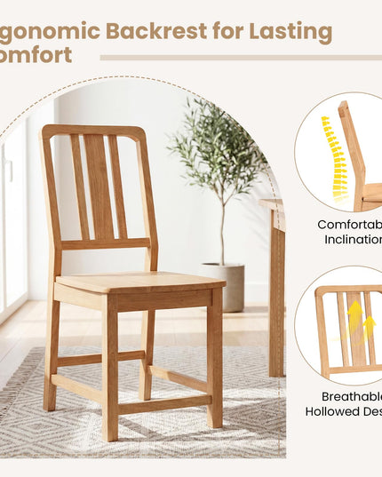 Giantex Natural Dining Room Chair for Living Room Restaurant