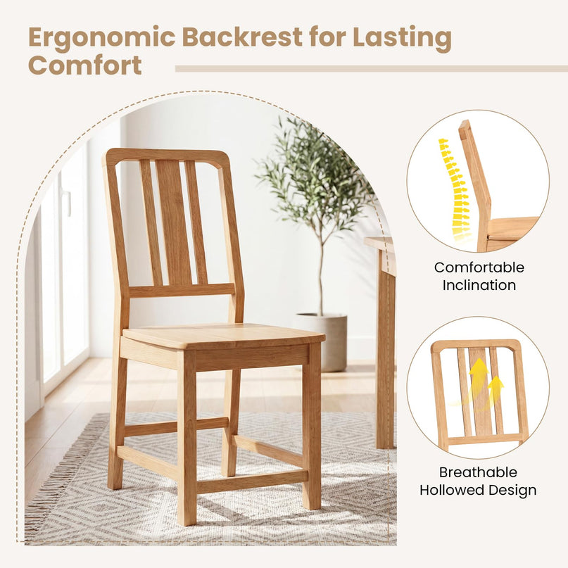 Giantex Natural Dining Room Chair for Living Room Restaurant