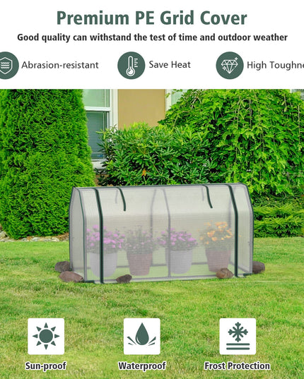 Giantex 47''x21.5''x24'' Outdoor Greenhouses for Raised Garden Bed