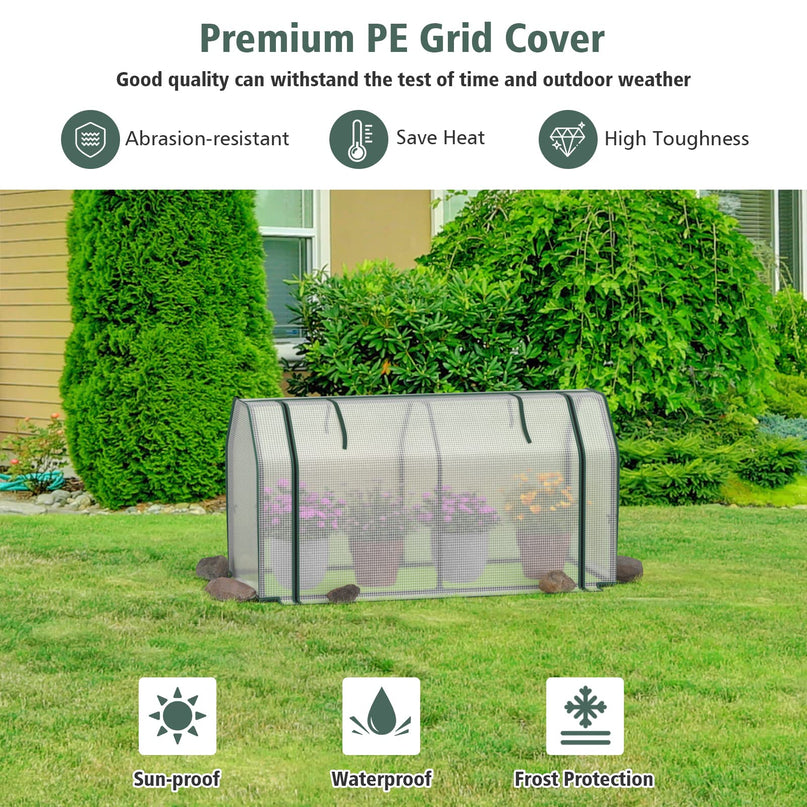 Giantex 47''x21.5''x24'' Outdoor Greenhouses for Raised Garden Bed