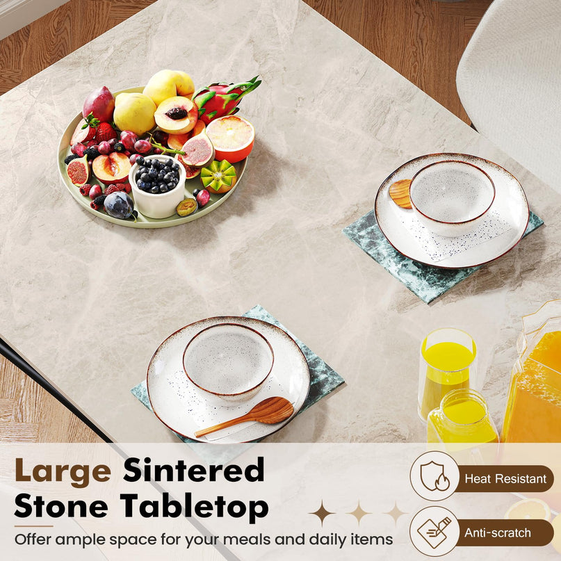 Giantex 43" x 28" Dining Table with Large Faux Marble Tabletop