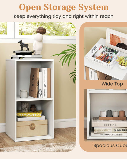Giantex 2/3-Cube Modern Bookcase, Vertical or Horizontal