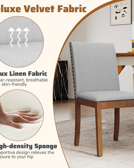 Giantex Upholstered Dining Chairs Set for Restaurant