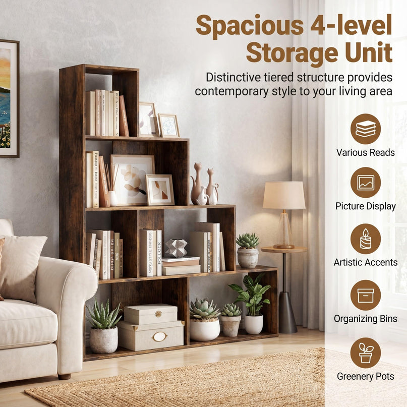 Giantex 6 Cube Geometric Bookshelf for Living Room
