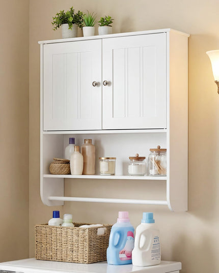 Giantex Bathroom Wall Medicine Cabinet with Towel Bar & Adjustable Shelf
