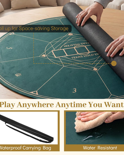 Giantex 40" Poker Table Top with Carrying Bag