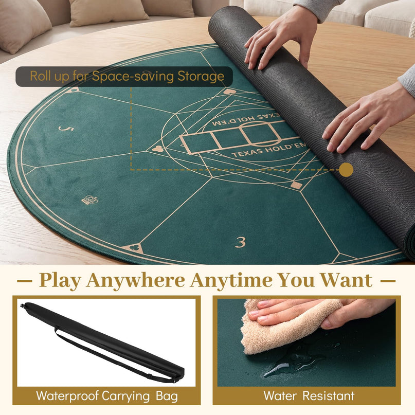 Giantex 40" Poker Table Top with Carrying Bag