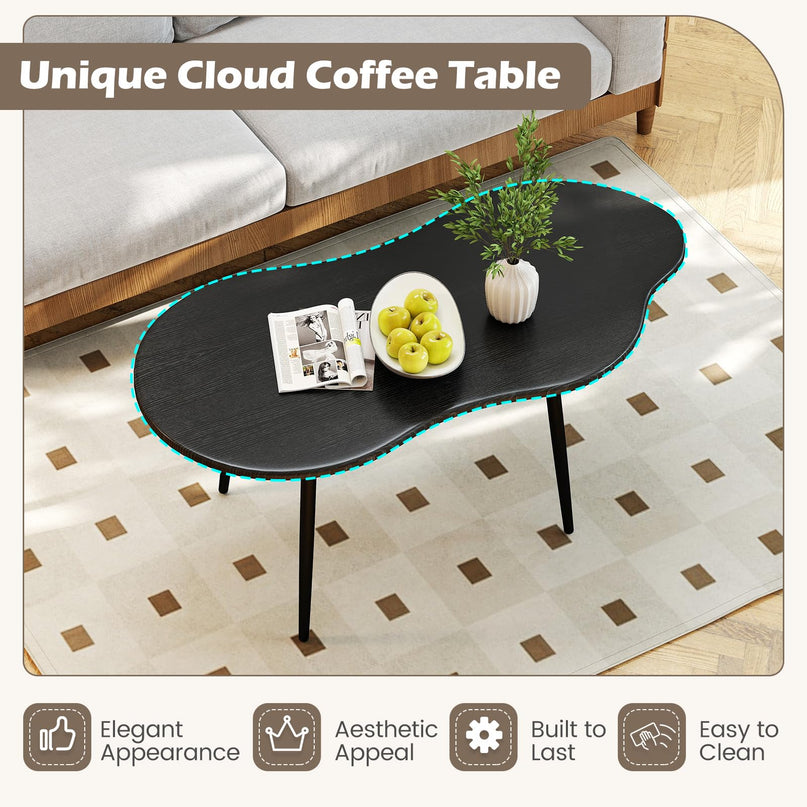 Giantex Cloud Coffee Table 39.5" Small Center Table