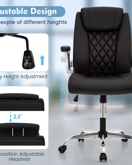 Giantex Executive Office Chair, Ergonomic PU Leather Desk Chair