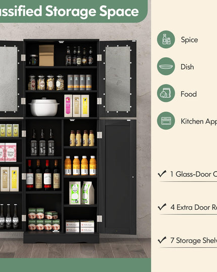 63.5" Pantry Organizers and Storage - Giantex