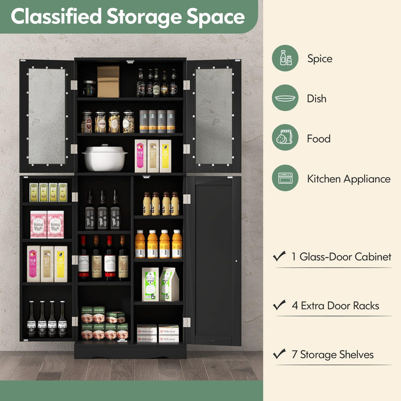 63.5" Pantry Organizers and Storage - Giantex