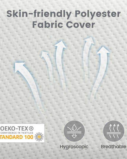 Giantex Charcoal Memory Foam Pillow 2 Pack, 3D Cutting Ventilated Pillows with Washable Cover, Back & Side Sleeper Pillows