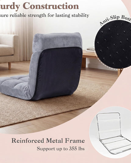 Giantex Floor Chair with 14-Position Adjustable (24" x 19.5" x 20")