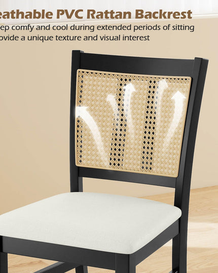 Giantex Rattan Dining Chairs Set of 2/4 for Dining Living Room Restaurant